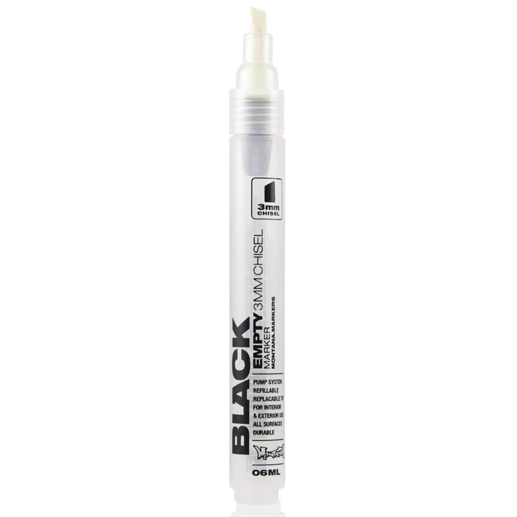 Montana Black 3mm Chisel Tip Empty Marker from Michaels